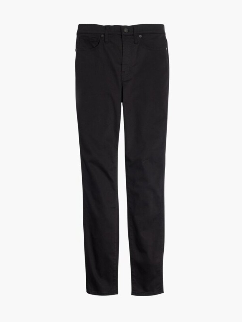 Madewell - Petite 10" High-Rise Skinny Sateen Jeans J8329 | Black | 26 P
